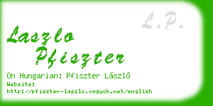 laszlo pfiszter business card