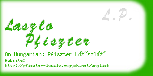 laszlo pfiszter business card